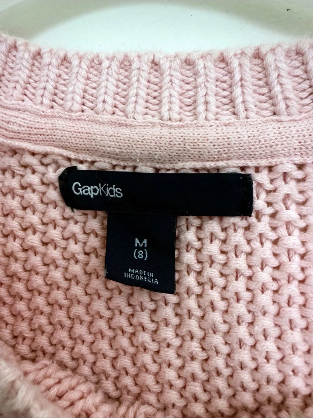 Gap Kids Pink Cotton Cable Knit Sweater